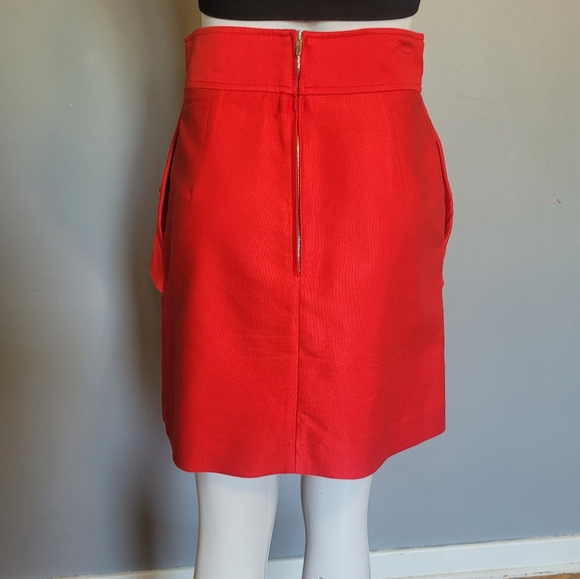 Sandro Paris Cotton Blend Skirt with Ruffled Pockets, VGUC, Size 1/ US size 4 - Picture 4 of 9